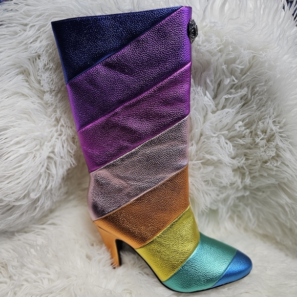 Kurt Geiger Londin Rainbow Heeled Boots (Sz 38.5) - Picture 3 of 8